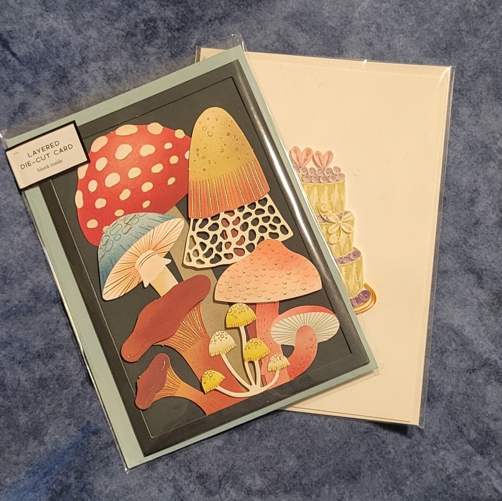 Layered & Quilling Handmade Greetings Card Duo